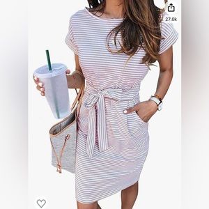 Striped summer dress size L